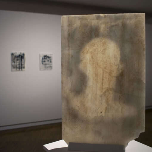 Obscuriloquium, work by Clément Mitéran, silver print on onyx