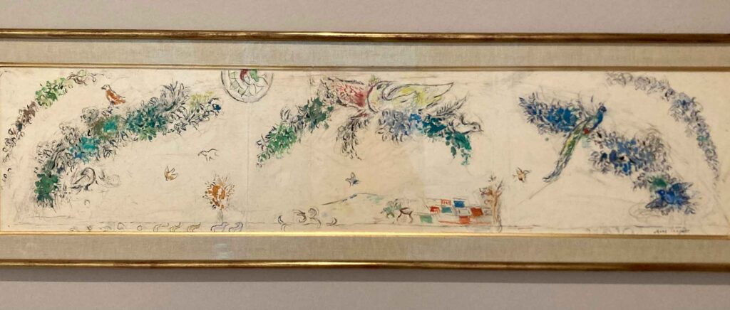 Carton préparatoire pour la mosaïque « La cour Chagall , un jardin d’hiver »